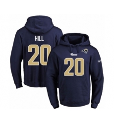Football Men's Los Angeles Rams #20 Troy Hill Navy Blue Name & Number Pullover Hoodie