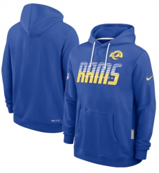 Men's Los Angeles Rams Royal Sideline Standard Issue Top Prospect Dri-FIT Hoodie