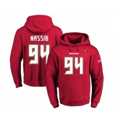 Football Men's Tampa Bay Buccaneers #94 Carl Nassib Red Name & Number Pullover Hoodie