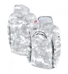 Men's Los Angeles Chargers 2024 Arctic Camo Salute To Service Club Fleece Pullover Hoodie