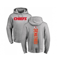 Football Kansas City Chiefs #32 Tyrann Mathieu Ash Backer Pullover Hoodie