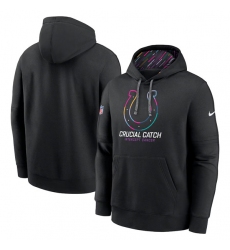 Men's Indianapolis Colts Black 2024 Crucial Catch Club Pullover Hoodie