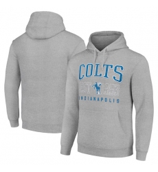 Men's Indianapolis Colts Gray Throwback Logo Pullover Hoodie