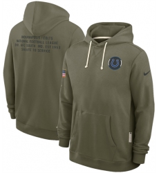 Men's Indianapolis Colts Olive 2025 Salute to Service Pullover Hoodie