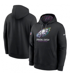 Men's Philadelphia Eagles Black 2024 Crucial Catch Club Pullover Hoodie