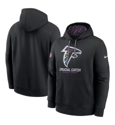 Men's Atlanta Falcons Black 2024 Crucial Catch Club Pullover Hoodie