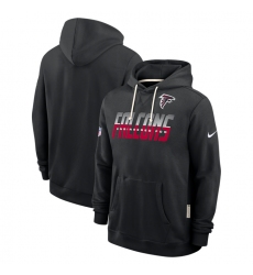 Men's Atlanta Falcons Black Sideline Standard Issue Top Prospect Dri-FIT Hoodie
