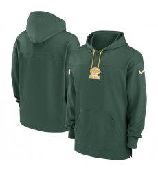 Men's Green Bay Packers Green Performance Pullover Hoodie