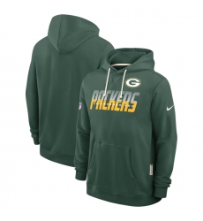 Men's Green Bay Packers Green Sideline Standard Issue Top Prospect Dri-FIT Hoodie