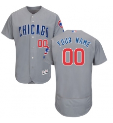 Men's Chicago Cubs Majestic Road Gray Flex Base Authentic Collection Custom Jersey
