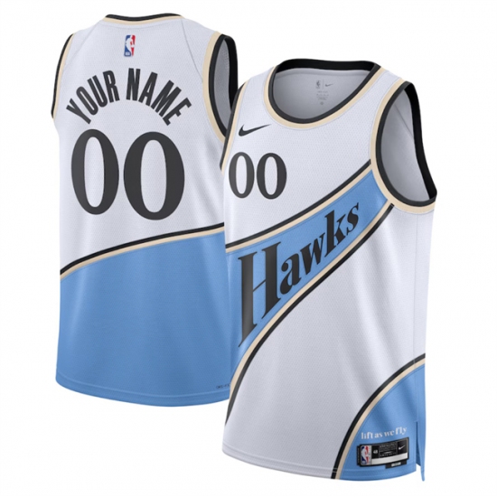 Men's Atlanta Hawks Active Player Custom White 202425 City Edition