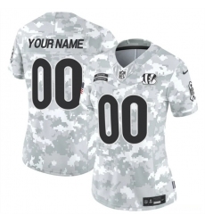 Women's Cincinnati Bengals Active Player Custom 2024 F.U.S.E Arctic Camo Salute To Service Limited Stitched Football Jersey(Run Small)