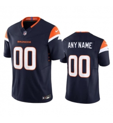 Men's Denver Broncos Active Player Custom Navy 2024 F.U.S.E. Vapor Limited Football Stitched Jersey