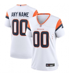 Women's Denver Broncos Active Player Custom White 2024 Stitched Jersey(Run Small)