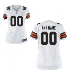  Women's Cleveland Browns Historic Logo Nike White Custom Game Jersey
