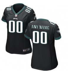 Women's Philadelphia Eagles Nike Black Custom Game Jersey