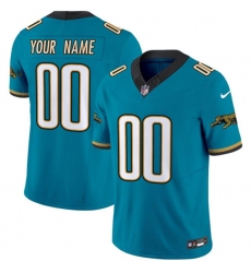 Men's Jacksonville Jaguars Active Player Custom Teal 2024 F.U.S.E. Prowler Throwback Vapor Limited Stitched Football Jersey