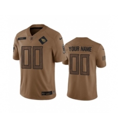 Men's Nike Tennessee Titans Active Player Custom Brown 2023 Salute To Service Football Stitched Jersey