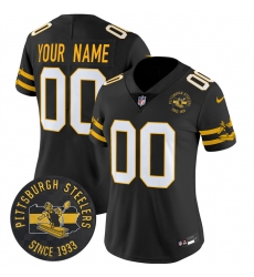 Women's Pittsburgh Steelers Throwback 1933 Patch black Vapor Limited All Stitched Jersey