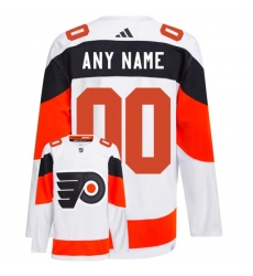 Men's Philadelphia Flyers Custom White 2024 Stadium Series Stitched Jersey