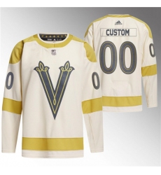 Men's Vegas Golden Knights Active Player Custom Cream 2024 Winter Classic Breakaway Stitched Jersey