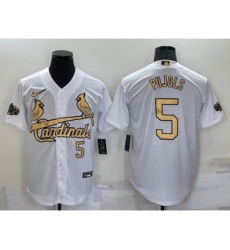 Men's St Louis Cardinals #5 Albert Pujols Number White 2022 All Star Stitched Cool Base Nike Jersey