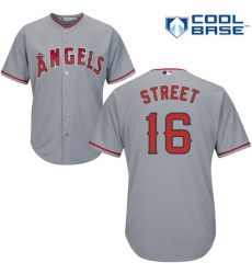 Youth Majestic Los Angeles Angels of Anaheim #16 Huston Street Replica Grey Road Cool Base MLB Jersey