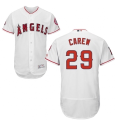 Men's Majestic Los Angeles Angels of Anaheim #29 Rod Carew White Home Flex Base Authentic Collection MLB Jersey