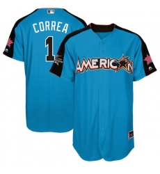 Youth Majestic Houston Astros #1 Carlos Correa Authentic Blue American League 2017 MLB All-Star MLB Jersey