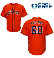 Men's Majestic Houston Astros #60 Dallas Keuchel Replica Orange Alternate Cool Base MLB Jersey