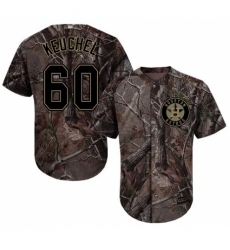 Youth Majestic Houston Astros #60 Dallas Keuchel Authentic Camo Realtree Collection Flex Base MLB Jersey