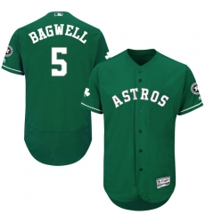 Men's Majestic Houston Astros #5 Jeff Bagwell Green Celtic Flexbase Authentic Collection MLB Jersey