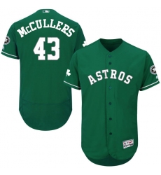 Men's Majestic Houston Astros #43 Lance McCullers Green Celtic Flexbase Authentic Collection MLB Jersey