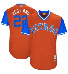 Men's Majestic Houston Astros #22 Josh Reddick 