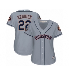 Women's Houston Astros #22 Josh Reddick Authentic Grey Road Cool Base 2019 World Series Bound Baseball Jersey