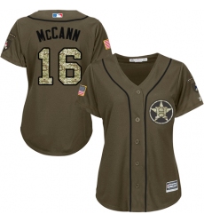 Women's Majestic Houston Astros #16 Brian McCann Authentic Green Salute to Service MLB Jersey
