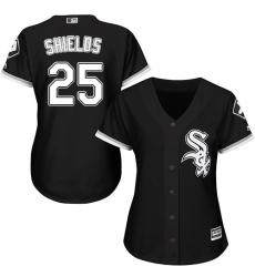 Women's Majestic Chicago White Sox #33 James Shields Replica Black Alternate Home Cool Base MLB Jersey