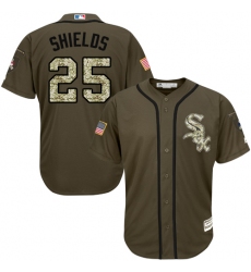 Youth Majestic Chicago White Sox #33 James Shields Replica Green Salute to Service MLB Jersey