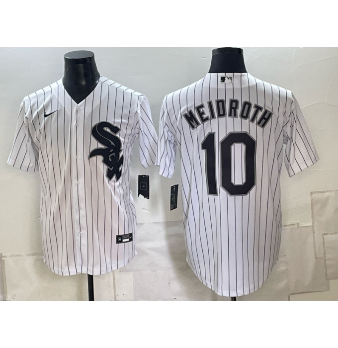 Men's Chicago White Sox #10 Chase Meidroth White Stitched Baseball Jersey