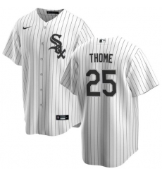 Men's Chicago White Sox #25 Jim Thome White Cool Base Stitched Baseball Jersey
