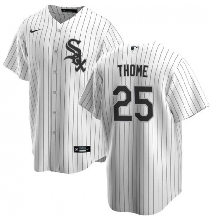 Men's Chicago White Sox #25 Jim Thome White Cool Base Stitched Baseball Jersey