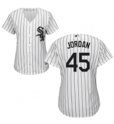 Women's Majestic Chicago White Sox #45 Michael Jordan Authentic White Home Cool Base MLB Jersey