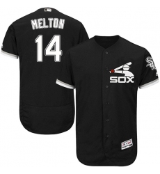Men's Majestic Chicago White Sox #14 Bill Melton Authentic Black Alternate Home Cool Base MLB Jersey