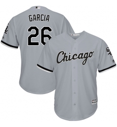 Men's Majestic Chicago White Sox #26 Avisail Garcia Replica Grey Road Cool Base MLB Jersey