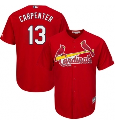 Men's Majestic St. Louis Cardinals #13 Matt Carpenter Replica Red Cool Base MLB Jersey