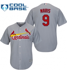 Youth Majestic St. Louis Cardinals #9 Roger Maris Authentic Grey Road Cool Base MLB Jersey