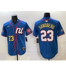 Men's National League #23 Ryne Sandberg Blue 2025 All-Star Edition Limited Stitched Baseball Jersey