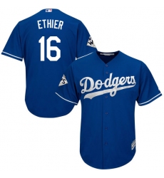 Men's Majestic Los Angeles Dodgers #16 Andre Ethier Replica Royal Blue Alternate 2017 World Series Bound Cool Base MLB Jersey