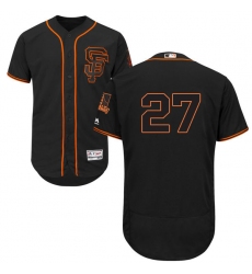 Men's Majestic San Francisco Giants #27 Juan Marichal Black Alternate Flex Base Authentic Collection MLB Jersey