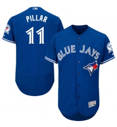 Men's Majestic Toronto Blue Jays #11 Kevin Pillar Blue Alternate Flex Base Authentic Collection MLB Jersey